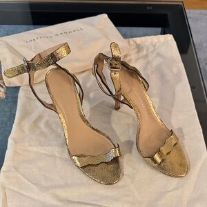 Loeffler Randall Metallic Gold Heels